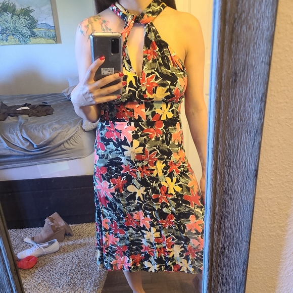 NWT Tropical floral midi halter dress - Picture 12 of 13